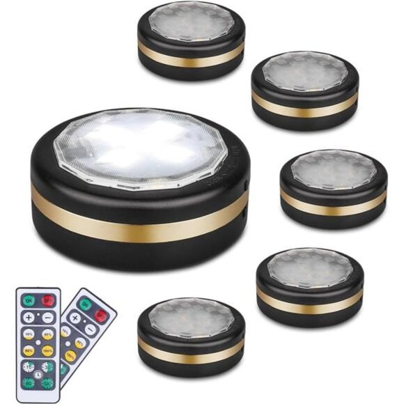 Under Counter Lights for Kitchen，Wireless LED Puck Lights with Remote Control